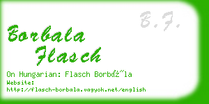 borbala flasch business card